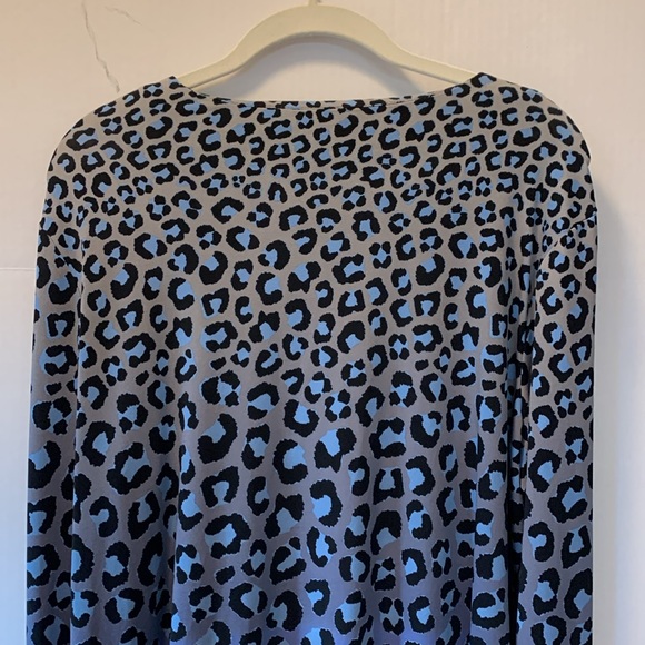 Bob Mackie Wearable Art Animal Print Blouse Size L - Picture 6 of 7